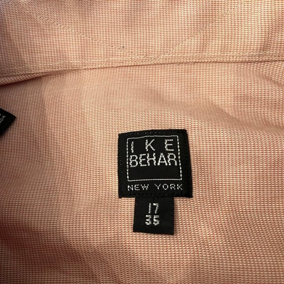 Ike Behar Salmon Color Dress Shirt Size 17-35 - Picture 1 of 3